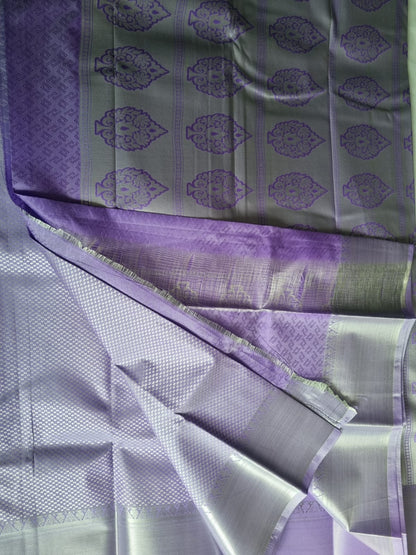 Lavender Semi Silk Saree